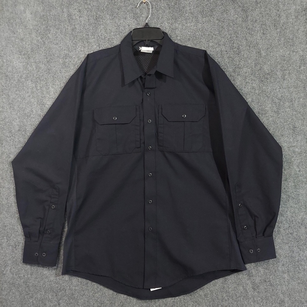 Vertx Phantom LT Shirt Mens XL Navy Blue Button Up Long Sleeve Tactical Workwear